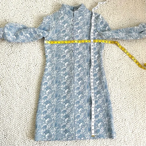 Leo-Danal Crimplene Dress with Buttons, Women’s US 10 Light Blue & Cream - Picture 11 of 13